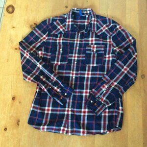 Men's H&M Slim Fit Plaid Button Up Shirt - Size M